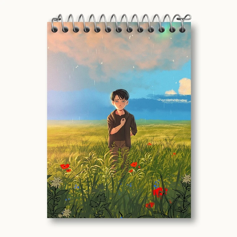 دفتر یادداشت 50 برگ خندالو مدل لیوای انیمه اتک آن تایتان Attack on Titan کد 18588