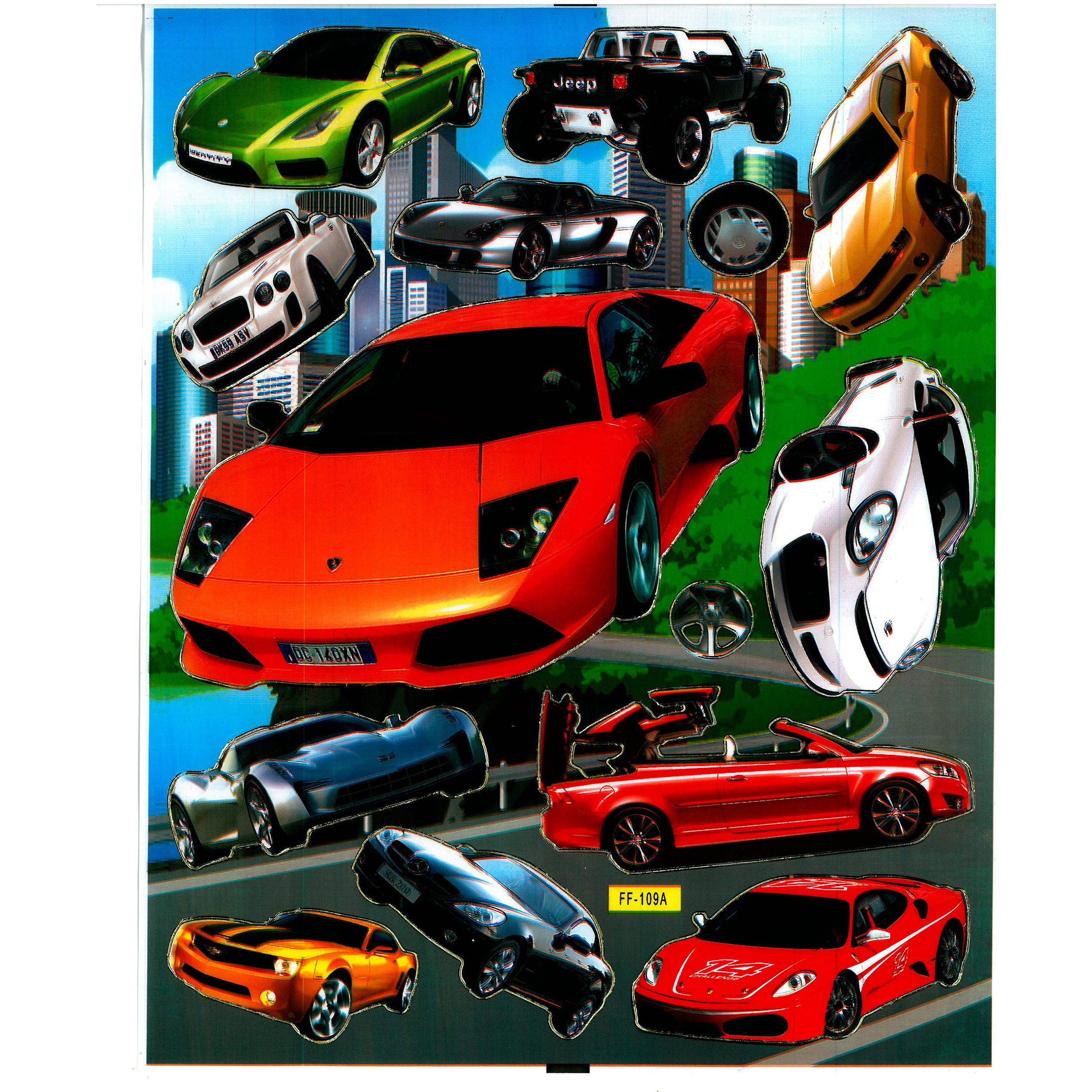 برچسب طرح ماشین کد FF-109A