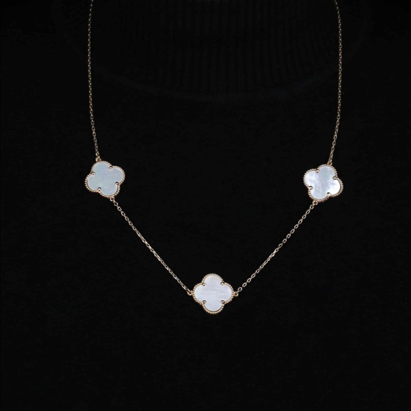 گردنبند طلا 18 عیار زنانه با طرح ونکلیف گالری طلای سماعیلوند مدل ۱۳