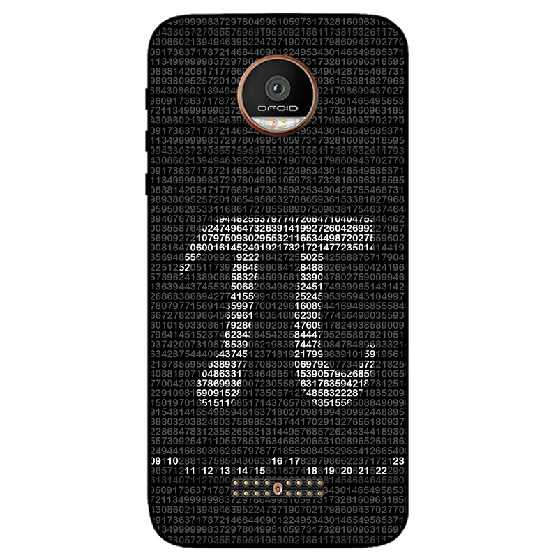 کاور مگافون طرح عدد پی مدل 7240 مناسب برای گوشی موبایل موتورولا Moto Z Force