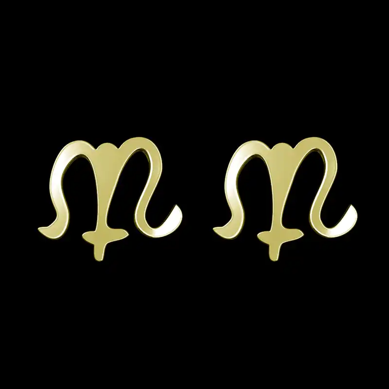 گوشواره طلا 18 عیار زنانه مدوپد مدل هندسی کد GA1-16141