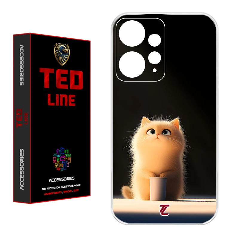 کاور تدلاین طرح گربه کد 1217 مناسب برای گوشی موبایل شیائومی Redmi Note 12 4G