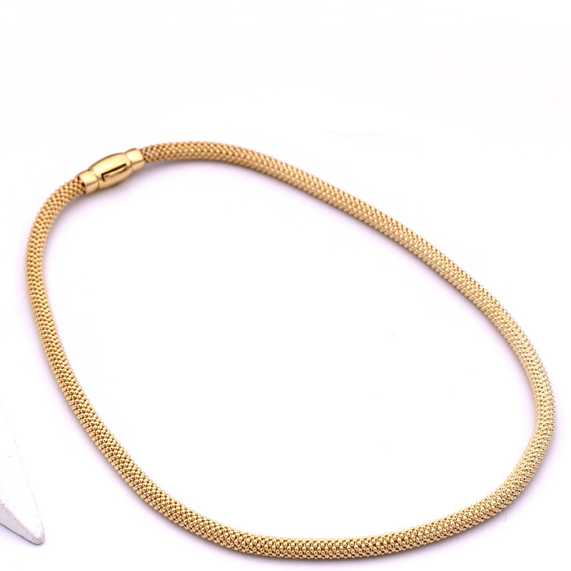 گردنبند طلا با طرح بافت 18 عیار زنانه الی گالری مدل جسیکا