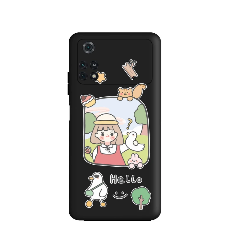 کاور قاب گارد طرح دختر جنگل کد m5740 مناسب برای گوشی موبایل شیائومی Poco M4 Pro 4G 