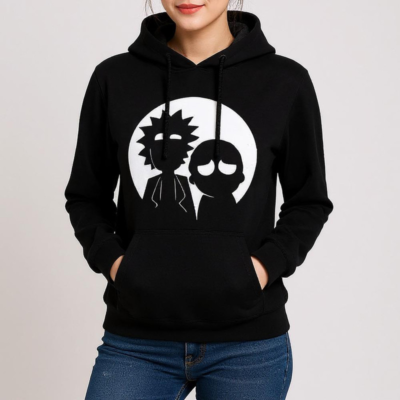 هودی زنانه طرح Rick and morty