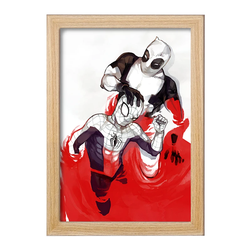 تابلو خندالو مدل ددپول و مرد عنکبوتی کد F9322