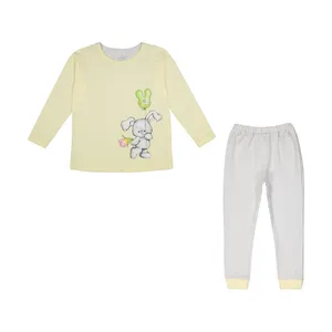 ست تی شرت آستین بلند و شلوار دخترانه ناربن مدل 1521427-19