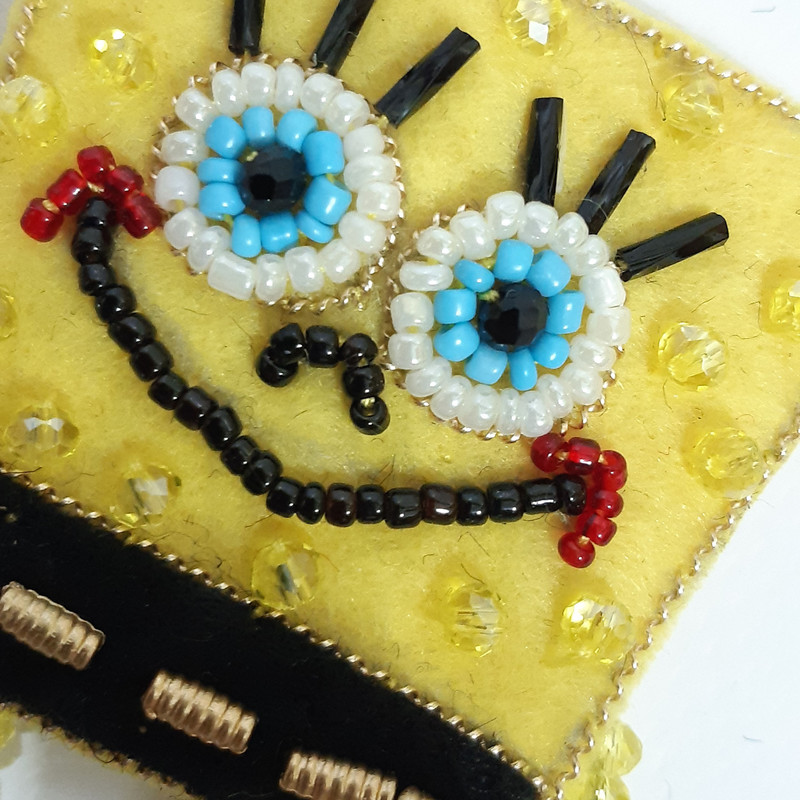 سنجاق سینه دخترانه مدل باب اسفنجی کد 53