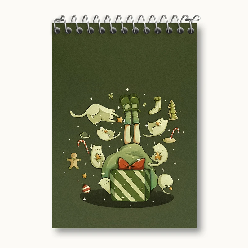 دفتر یادداشت 50 برگ خندالو طرح کریسمس (Christmas) کد N3099