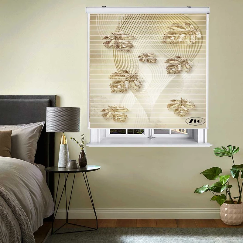 پرده زبرا زیو مدل سیلوئت کد 3D1223 سایز 150x150 سانتی متر