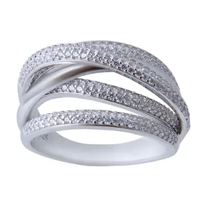 انگشتر نقره زنانه بازرگانی میلادی کد AWR_411