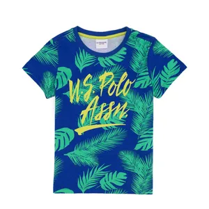 تی شرت آستین کوتاه پسرانه یو اس پولو مدل  BO10588