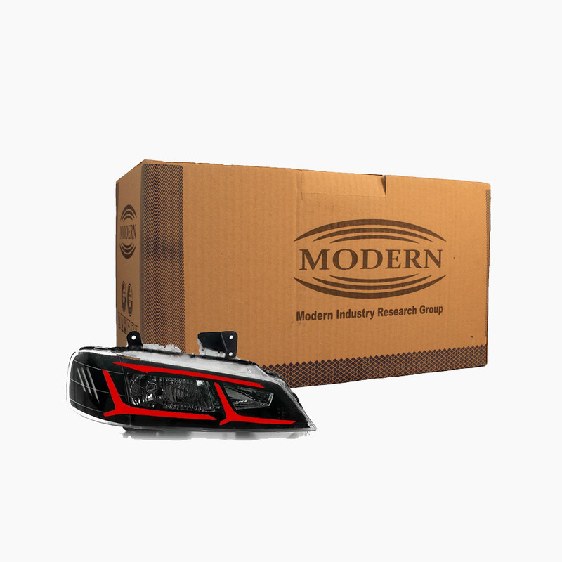 چراغ جلو خودرو گروه پژوهش صنعت مدرن مدل C200-R مناسب برای پژو پارس بسته دو عددی