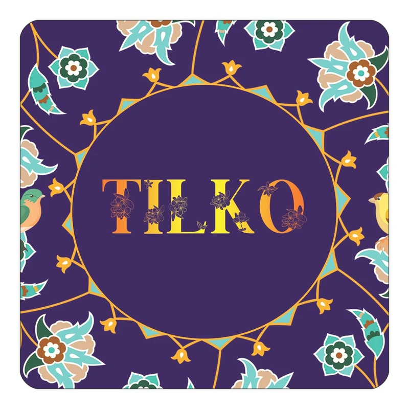 مگنت کاکتی طرح اسم تیلکو tilko مدل گل و بلبل کد mg18535