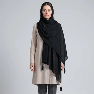 شال زنانه مدل نخی تابستونی منگوله دار کد 2087
