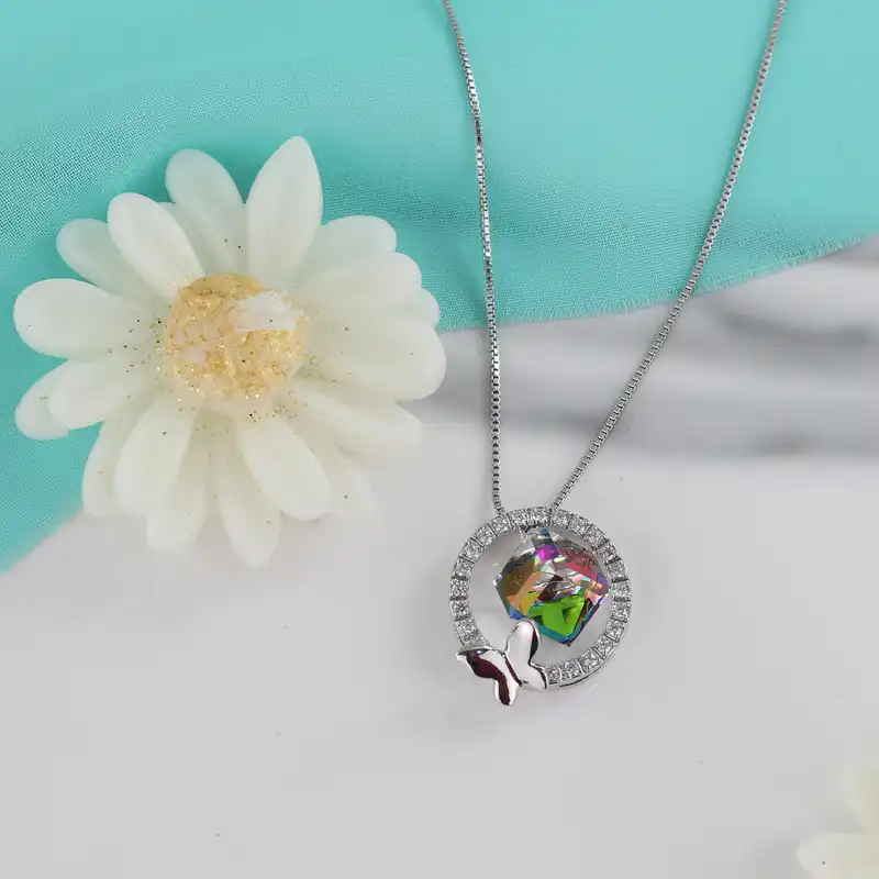 گردنبند زنانه مدل پروانه کد ne425