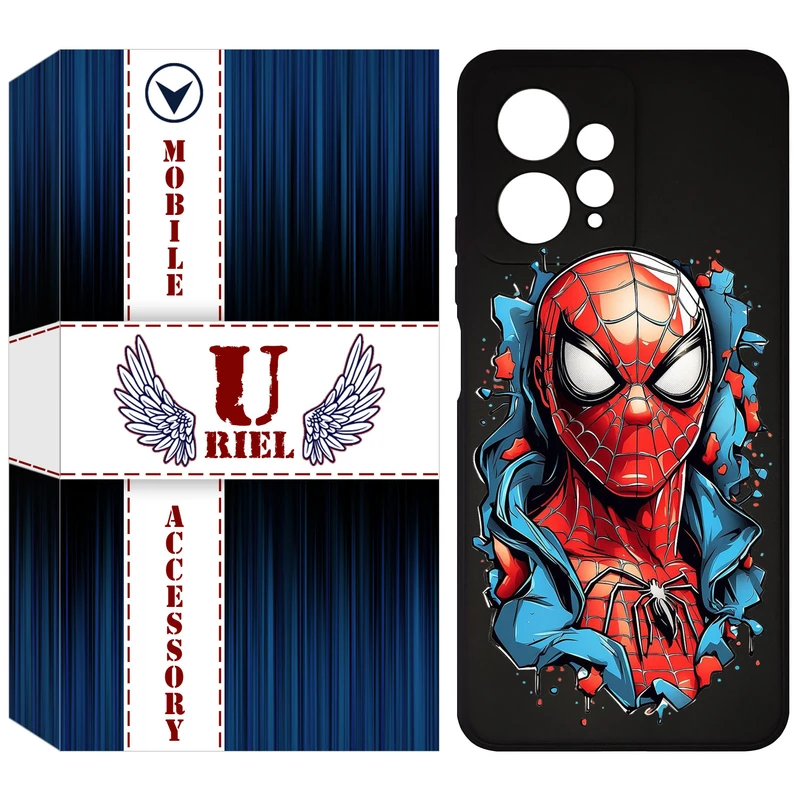 کاور یوریل مدل KSH کد 34 طرح اسپایدرمن مناسب برای گوشی موبایل شیائومی Redmi Note 12 4G