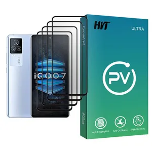 HVT PV Glass MIX004 Screen Protector For  iQOO 7 Pack Of 4