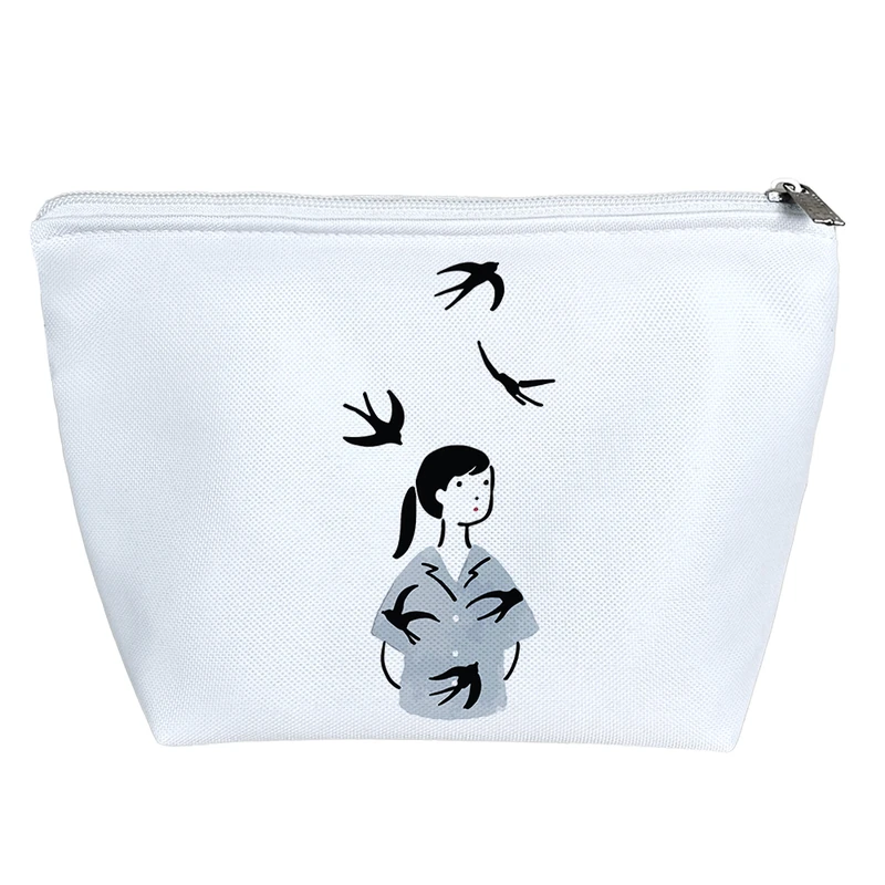 کیف لوازم آرایش دخترانه خندالو مدل دختر و پرنده ها کد 9297