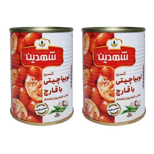  کنسرو لوبیا چیتی با قارچ شهدین - 370 گرم بسته 2 عددی