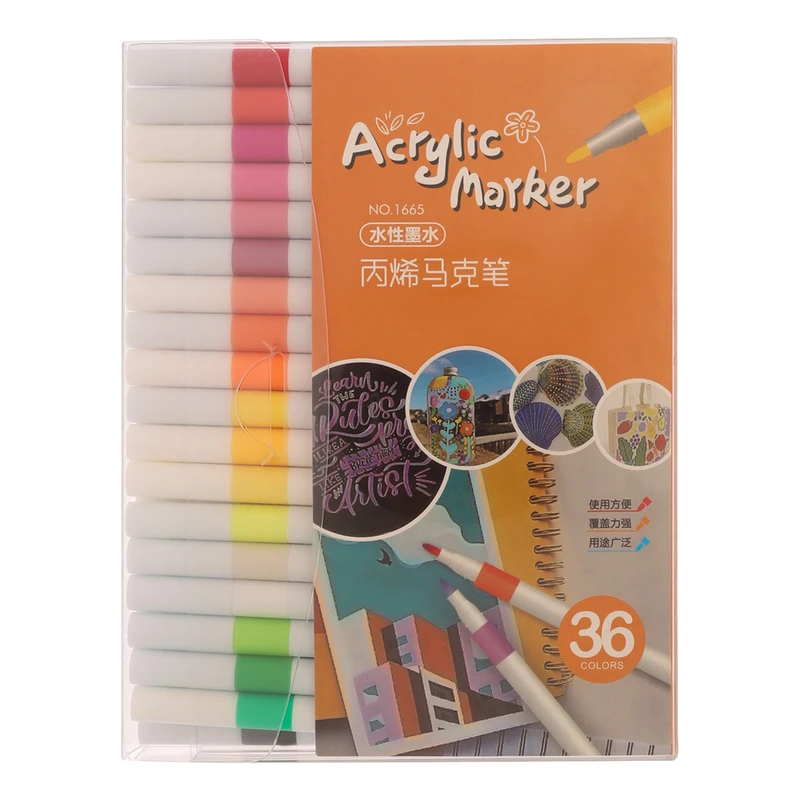 ماژیک چند منظوره مدل اکرلیک کد 1665 مجموعه 36 عددی