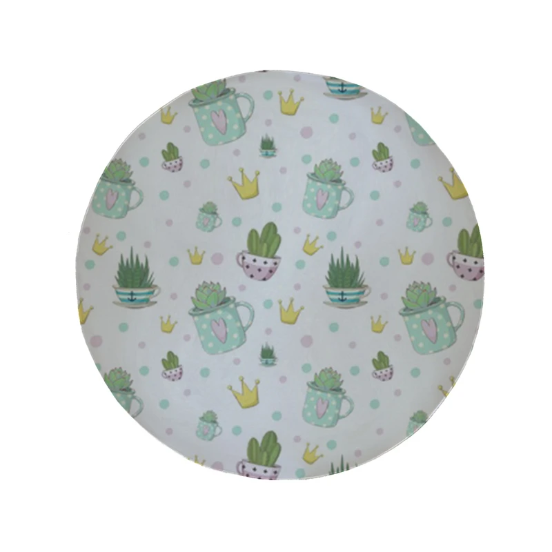    پادری مدل دایره طرح کاکتوس کد 8178 سایز 90 × 90 سانتی متر