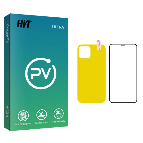 محافظ صفحه نمایش و پشت گوشی اچ وی تی مدل PV glass مناسب برای گوشی موبایل اپل iPhone 12 Pro Max