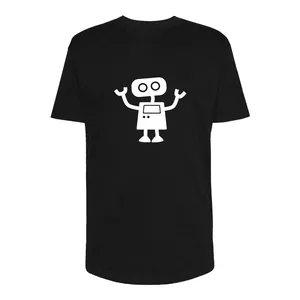 تی شرت لانگ آستین کوتاه زنانه مدل Robot کد Sh129 رنگ مشکی