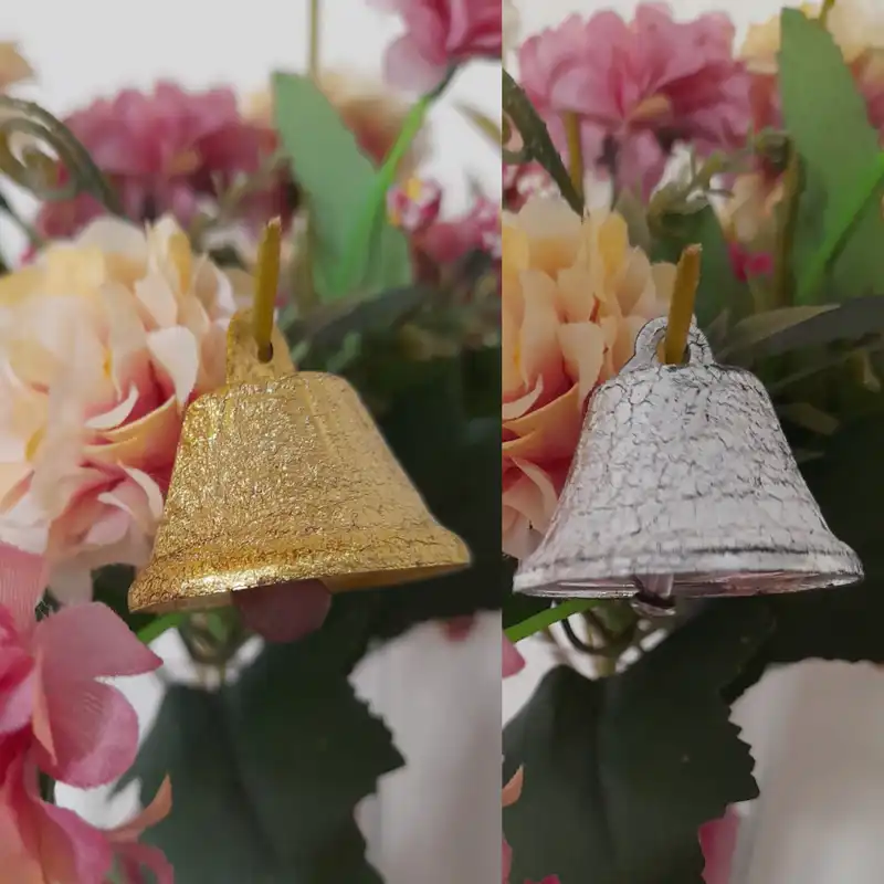 آویز تزئینی مدل زنگوله کریسمس کد mel_z4 بسته 4 عددی