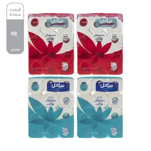 دستمال توالت  ساحل کد 03 بسته 48 عددی 