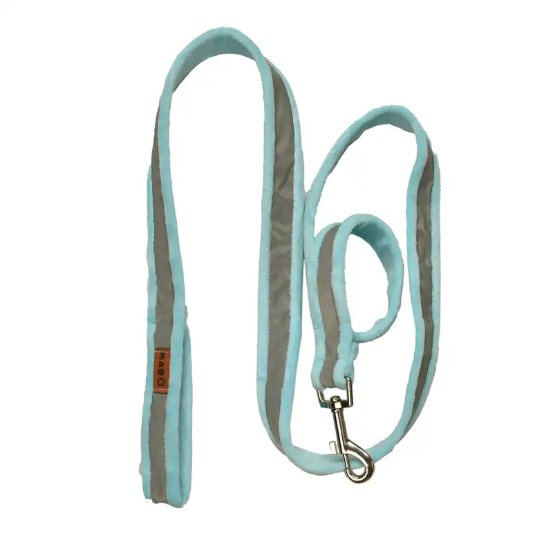 قلاده کتفی و گردنی و بند قلاده سگ طرح مخملی مدل شبرنگی کد m013