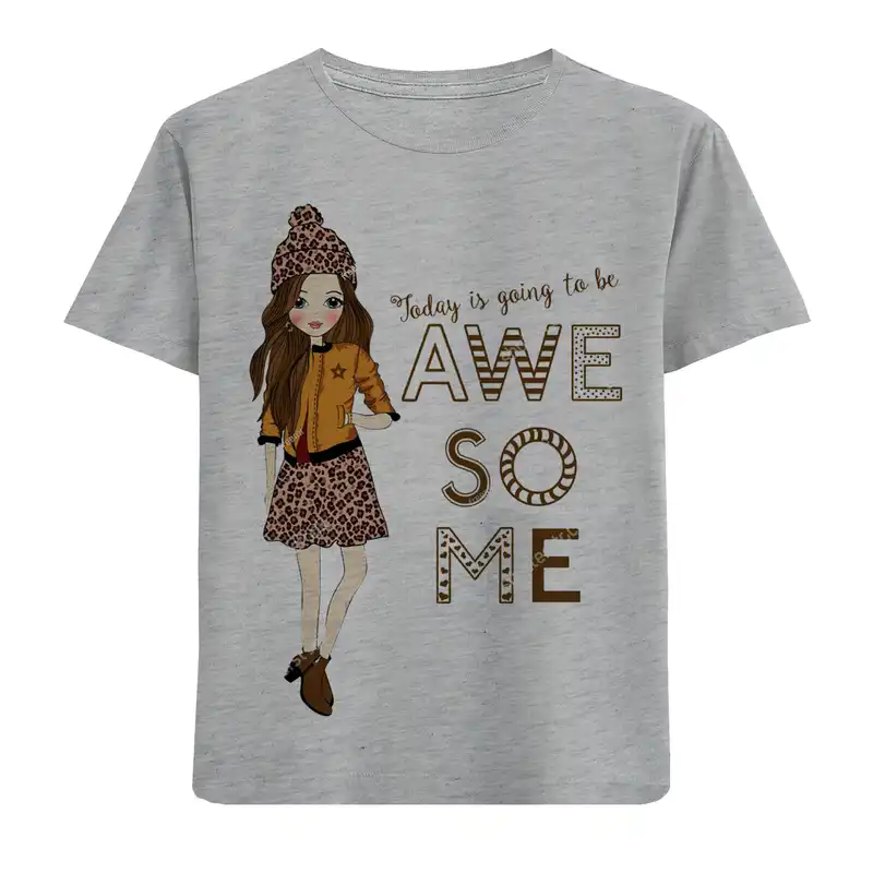 تی شرت آستین کوتاه بچگانه مدل دختر F287