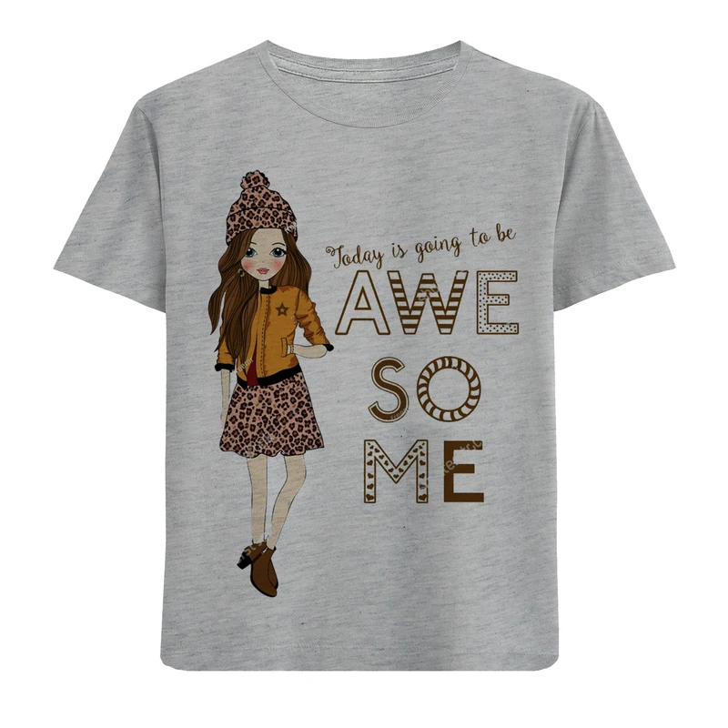 تی شرت آستین کوتاه بچگانه مدل دختر F287