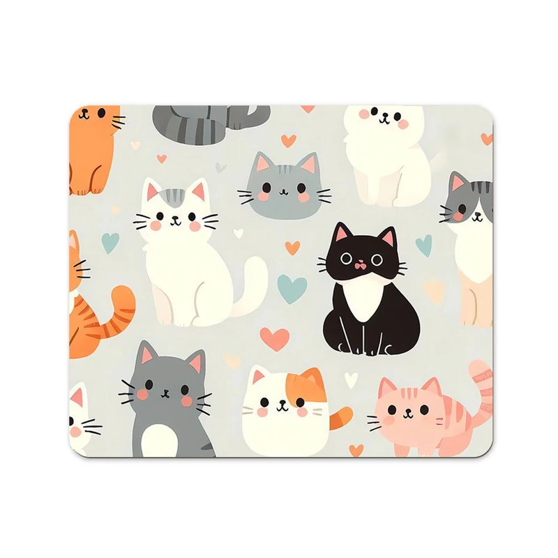ماوس پد پاد آفرین مدل گربه های ناز کد 617 سایز 24*19 سانتی متر