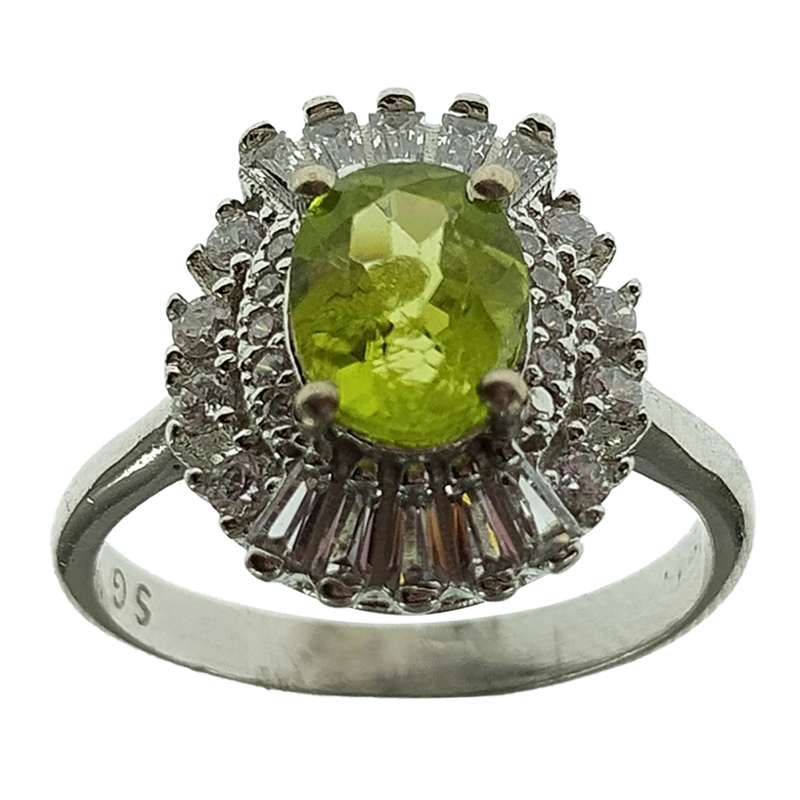 انگشتر نقره زنانه سلین کالا مدل زبرجد کد 28