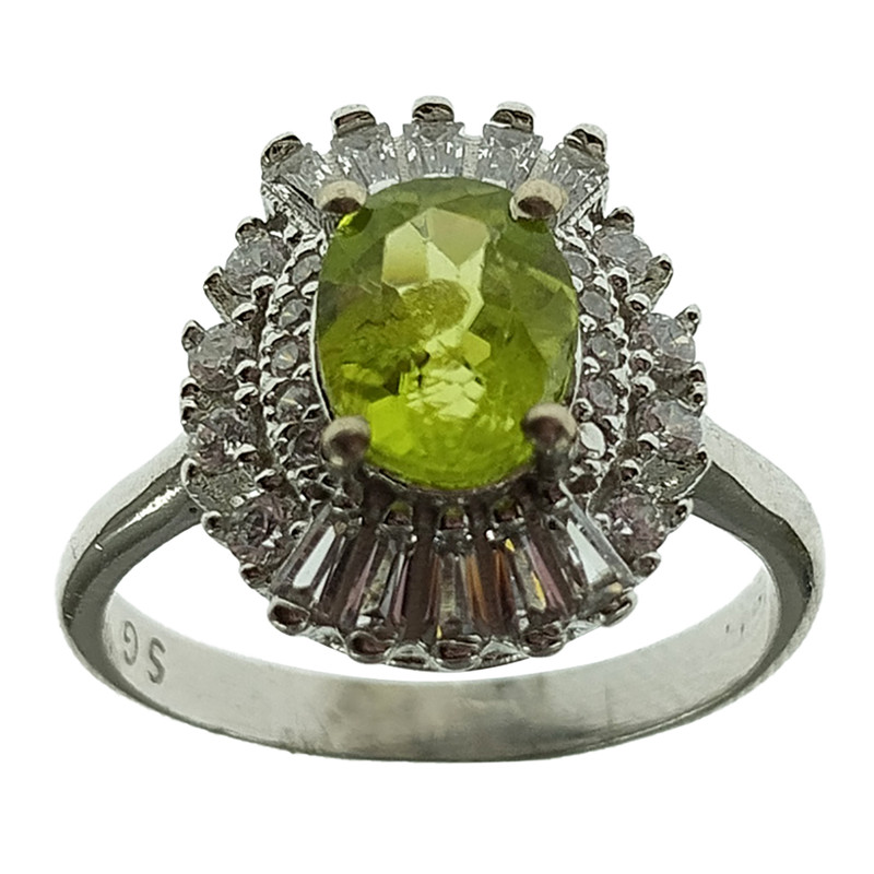 انگشتر نقره زنانه سلین کالا مدل زبرجد کد 28