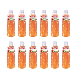 آبمیوه هلو به همراه ژله و تکه های آلوئه ورا رکسوس - 330 میلی لیتر بسته 12 عددی