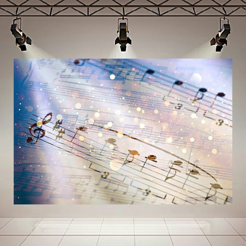 پوستر طرح مخمل موسیقی مدل سمفونی نورها کد AR303761