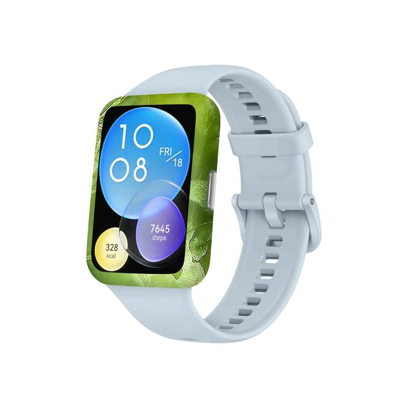 برچسب ماهوت طرح Green_Crystal_Marble مناسب برای ساعت هوشمند هوآوی Watch Fit 2