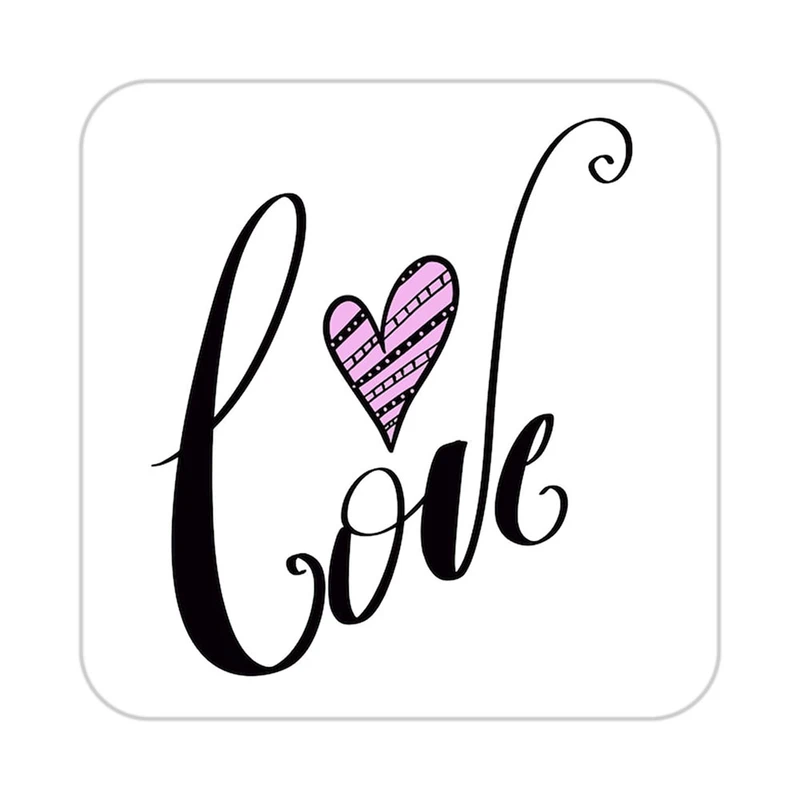 زیر لیوانی کاکتی طرح عاشقانه مدل mp40679