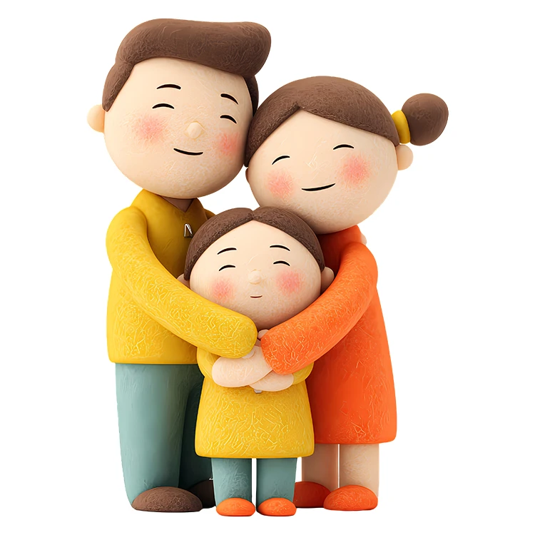 استیکر پارچه و لباس پاد آفرین مدل پدر مادر خانواده کد S2446