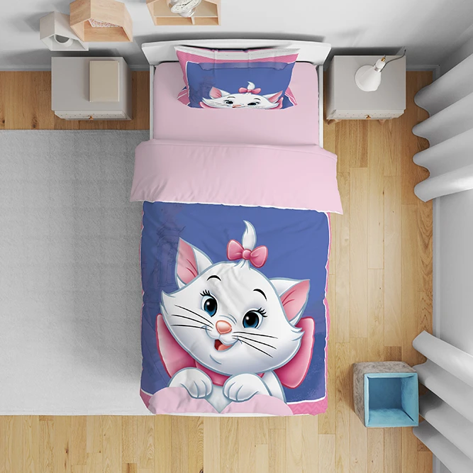 سرویس روتختی مدل گربه پاپییون دار 5090 تک نفره 5 تکه