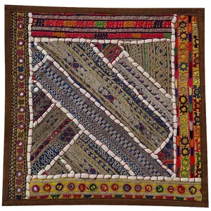 رومیزی سوزن دوزی مدل چهل تیکه عسلی کد KOH42