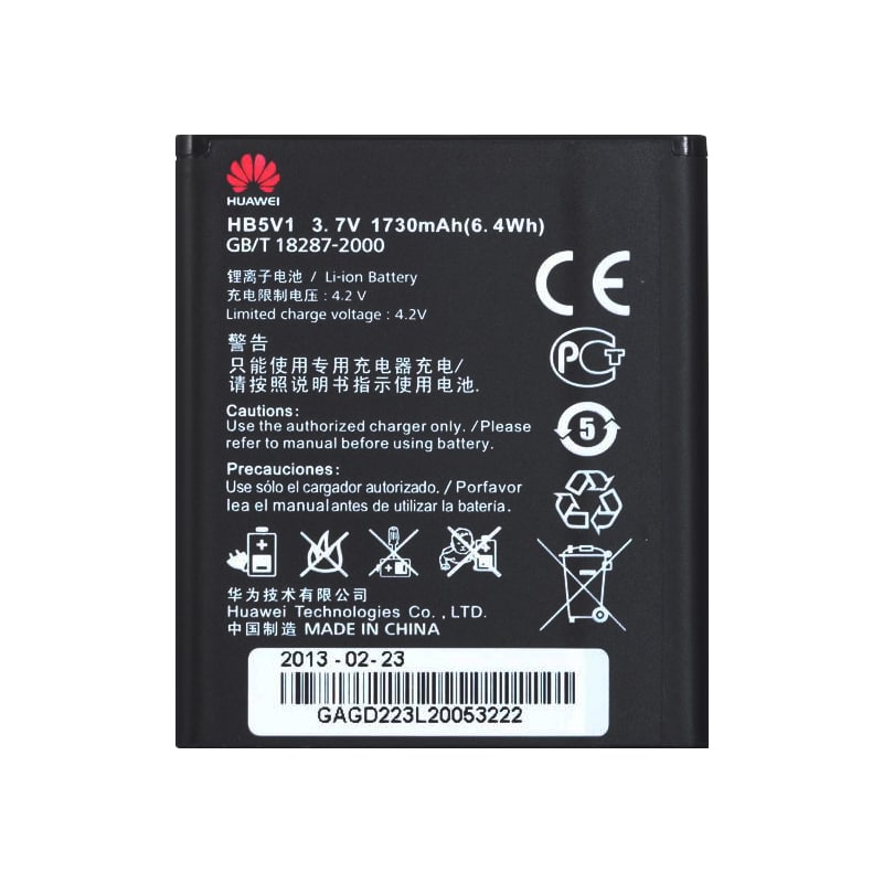 باتری موبایل مدل HB5V1TR ظرفیت 1730 میلی آمپر ساعت مناسب برای گوشی موبایل هوآوی  Y300