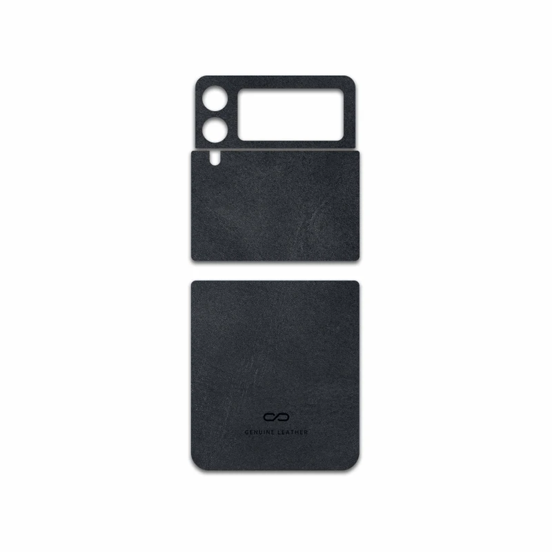 برچسب پوششی ماهوت مدل Graphite-Buffalo-Leather مناسب برای گوشی موبایل سامسونگ Galaxy Z Flip3 5G