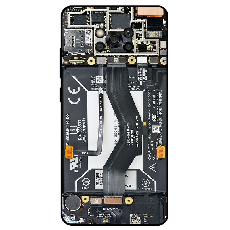 کاور مگافون طرح برد موبایل مدل 8004 مناسب برای گوشی موبایل شیائومی Poco X3 / X3 NFC / X3 Pro