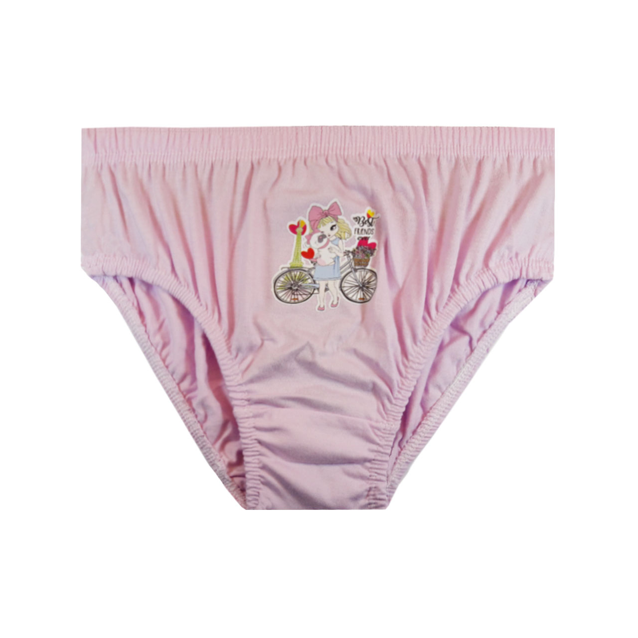 شورت دخترانه طرح کارتونی کد 130071