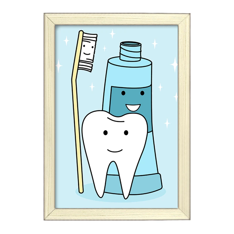 تابلو خندالو طرح دندان و دندان پزشکی کودکانه کد 36752