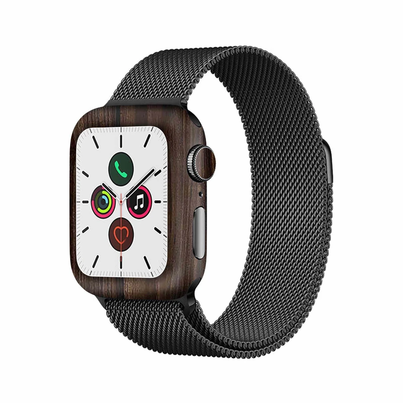  برچسب ماهوت طرح Dark-Walnut-Wood مناسب برای اپل واچ Watch 5 40mm