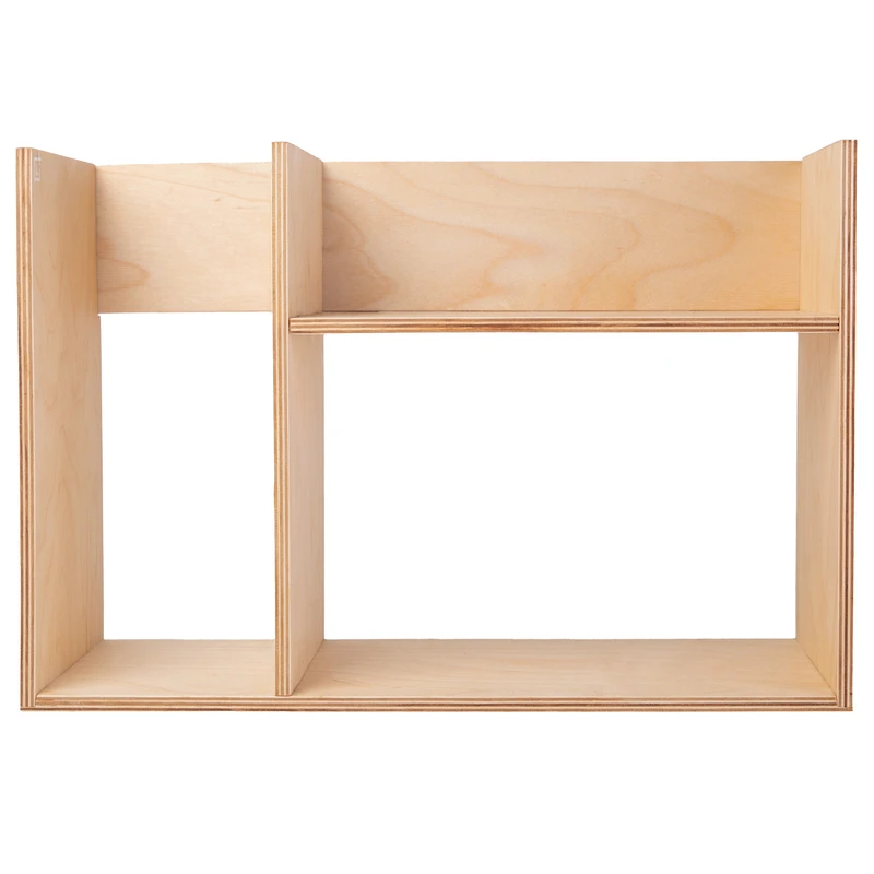 کتابخانه رومیزی دو طبقه لوادا پلاس مدل natural wood